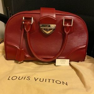 Louis Vuitton Montaigne Gm Epi Bowling satchel bag